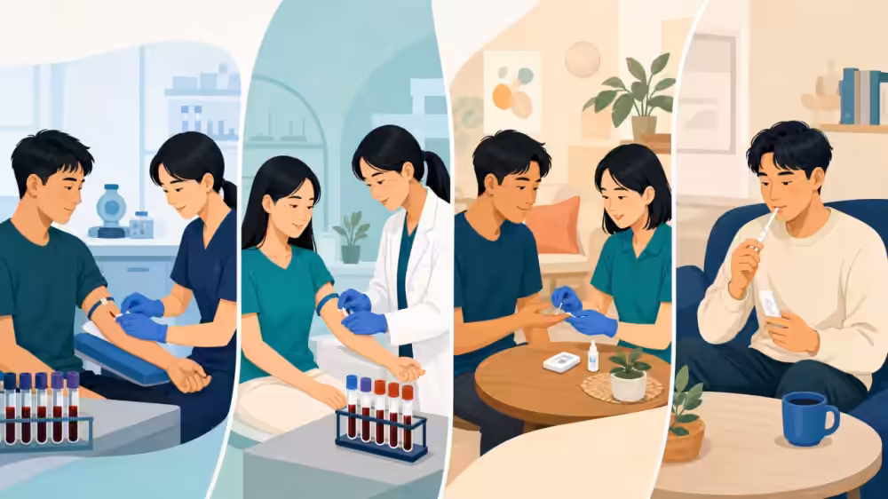 Infografik jelas menerangkan jenis dan keputusan ujian HIV