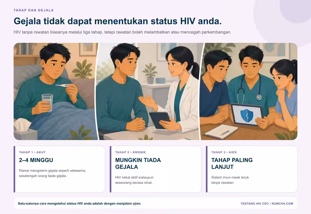 Infografik untuk topik “Peringkat dan gejala”.